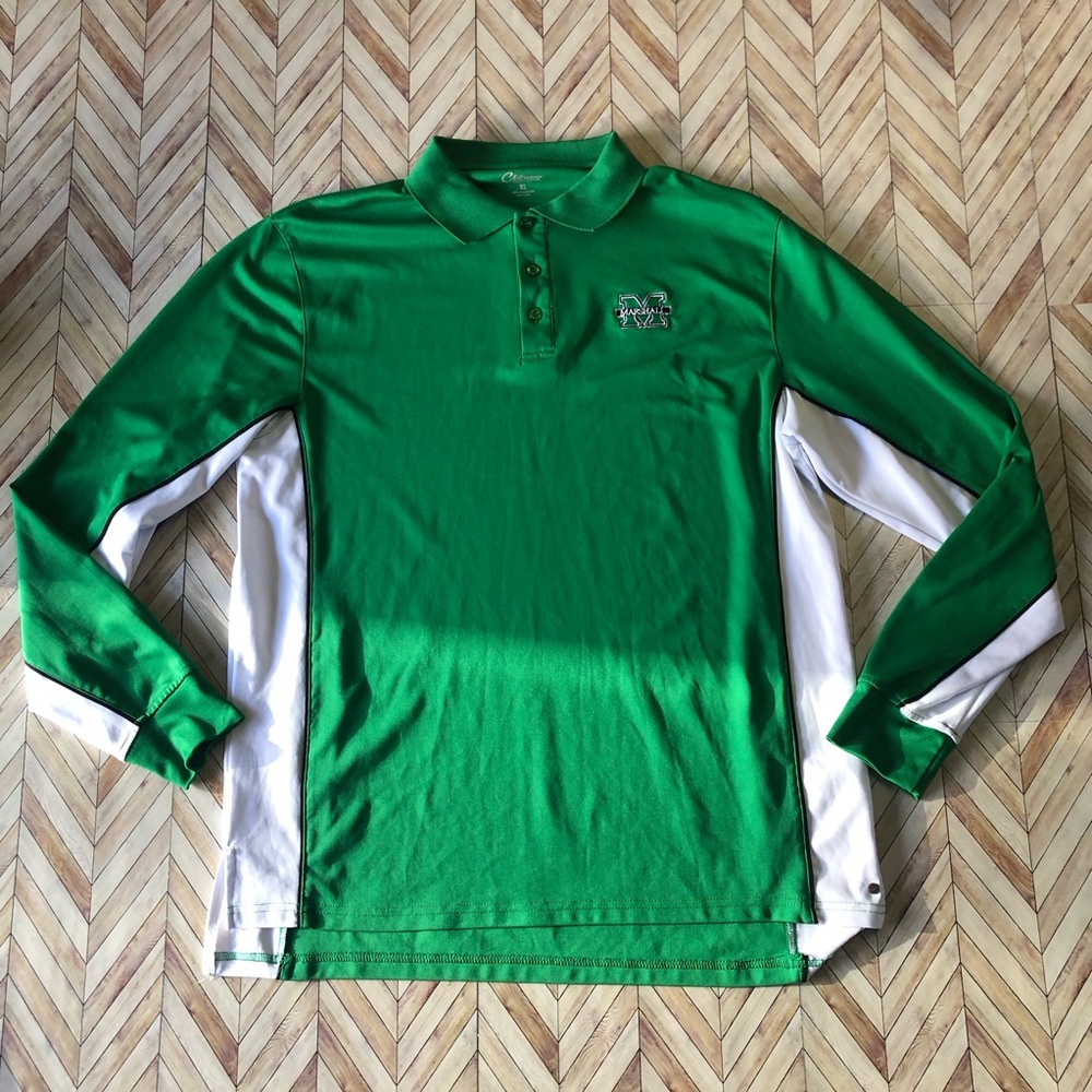 Chiliwear Marshal Herd Longsleeve Performace Polo Green And White Size XL